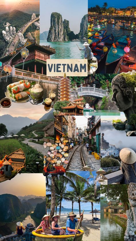 Vietnam Collage Vietnam Moodboard, Vietnamese Aesthetic, Vietnam Aesthetic, Vietnam Culture, Vietnam Photography, Vietnam Tourism, Vietnam Trip, Beautiful Vietnam, Visit Vietnam