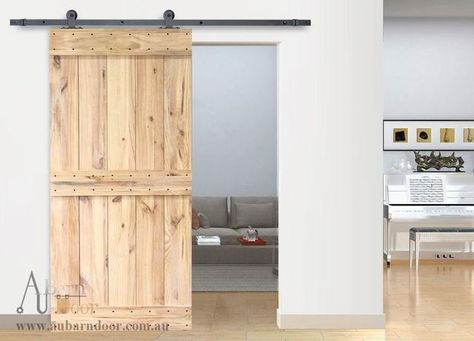 DIY Assembled Frameless Sliding Barn Door D12 | DIY Barn Doors | Melbourne Barn Door Expert Sliding Door Rail, Wooden Sliding Doors, Internal Sliding Doors, Wood Barn Door, Sliding Door Track, Barn Door Kit, Sliding Barn Door Hardware, Sliding Door Hardware, Interior Modern