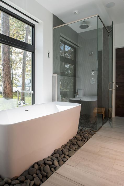 Bathroom Tub Remodel, Tub Remodel, Mountain Modern Home, Modern Mountain Home, Bathroom Tub, Mountain Modern, Modern Mountain, Dream Bathrooms, Contemporary Bathrooms