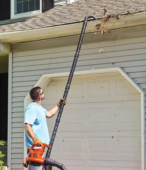 Spring Cleaning Yard, Gutter Cleaning Tool, Gutter Cleaner, Clean Patio, Gutter Cleaning, Cleaning Gutters, Family Handyman, Diy Home Repair, Home Repairs