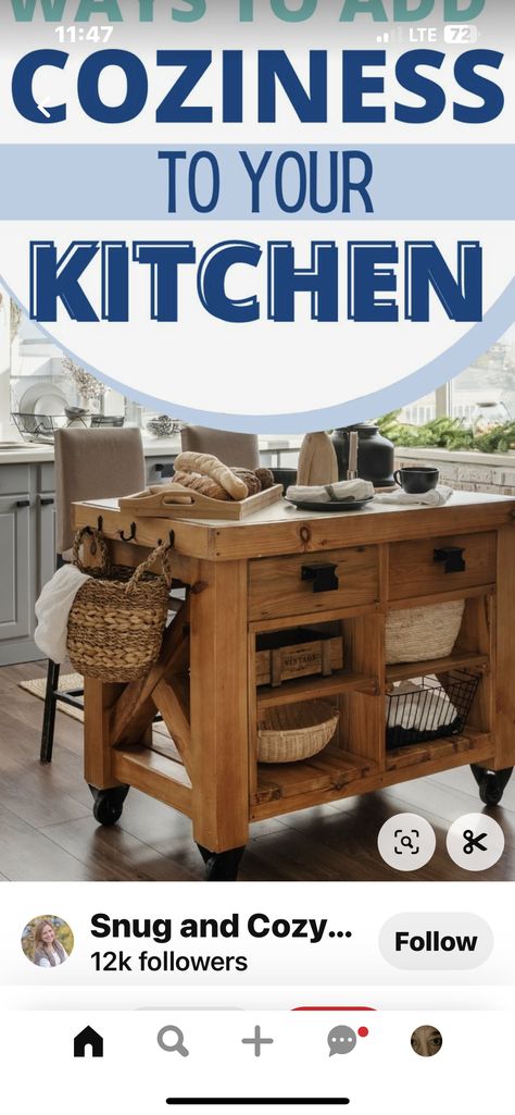 Cozy Kitchen Organization, How To Make Your Kitchen Feel Homey, Make Kitchen Cozy, Hygge Aesthetic Kitchen, How To Make Your Kitchen Cozy, Cozy House Aesthetic Kitchen, How To Make My Kitchen Cozy, Modern Cosy Kitchen, Homey Kitchen Aesthetic