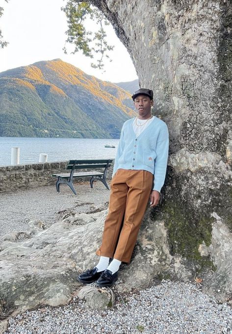 Tyler The Creator Instagram, Tyler The Creator Outfits Inspiration, Masculine Fits, Tyler The Creator Fashion, Tyler The Creator Outfits, Classy Outfits Men, Black Men Street Fashion, Streetwear Fits, Men Street Fashion