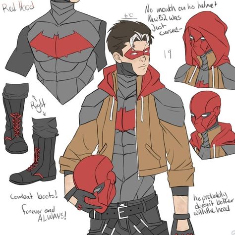 Red Hood Redesign, Math Comics, Red Hood Jason Todd, A Potato, Dc Comics Artwork, Uncanny X-men, Hero Costumes, Batman Family, Jason Todd