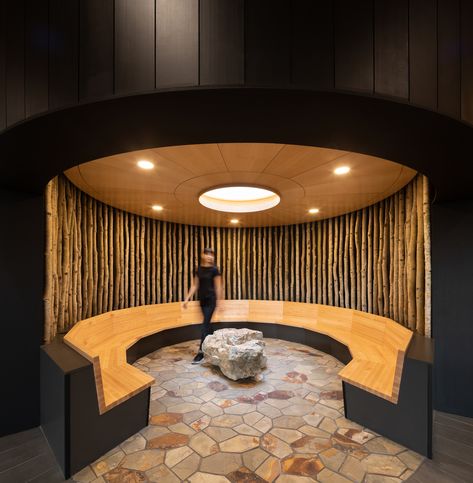 Ts'kw'aylaxw Cultural and Community Health Centre | Community + Recreation, Health, Indigenous Wood Design + Construction | naturally:wood Passive House Design, Veneer Plywood, Community Health, Passive House, Indigenous Community, Acoustic Panels, Western Red Cedar, Red Cedar, Design Help