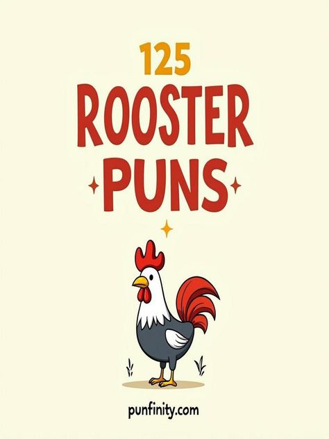 rooster puns Rooster Quotes Funny, Starting A Podcast, Comedy Club, Word Play, One Liner, Farm Yard, Funny Puns, Talent Show, Going To The Gym