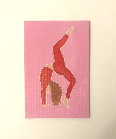 Gymnastics Painting Ideas, Gymnast Painting, Gymnastics Painting, Painting Inspo, Simple Acrylic Paintings, Beginner Painting, Gymnast, Art Stuff, Show Off