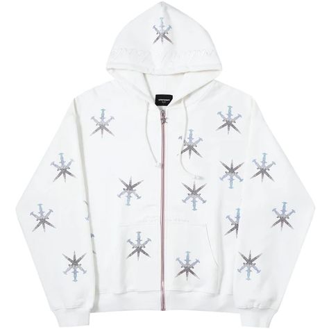 London Hoodie, Unknown London, Rhinestone Hoodie, White Gradient, Hoodie Brands, Zip Hoodie, Adidas Jacket, Hoodies Men, Athletic Jacket