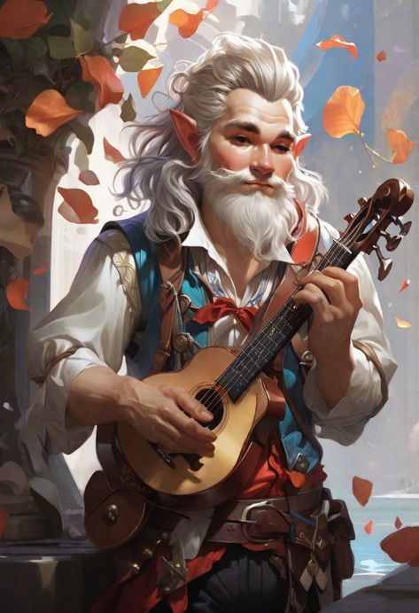 Leonardo Diffusion XL a male gnome bard fine details by stanle 1 Gnome Dnd, Dnd Stuff, Character Concept