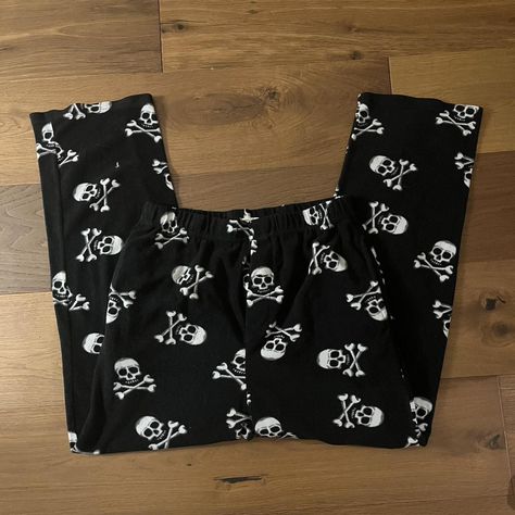 the cutest skull pajama pants
size medium i’m 5,1... - Depop Emo Pajama Pants, Skeleton Pajama Pants, Punk Skater, Skull Pants Pjs, Skull Pants Pj, Skull Pajama Pants, Skater Pants, Skull Sweatpants, Tummy Ache