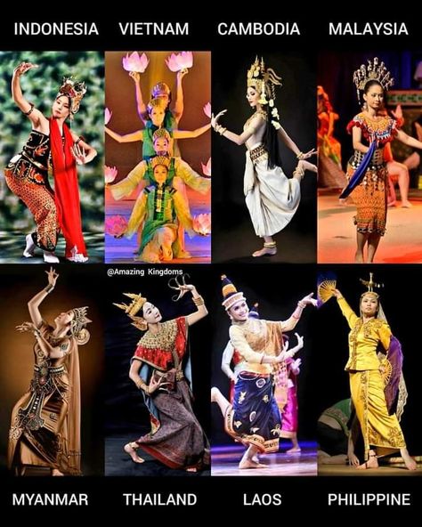 Malaysian Traditional Dance, Malaysia Traditional Clothes, Laos Culture, Ancient Empires, Thailand Aesthetic, Malaysia Resorts, Installation Architecture, Asian Traditional Fashion, Cultural Dance