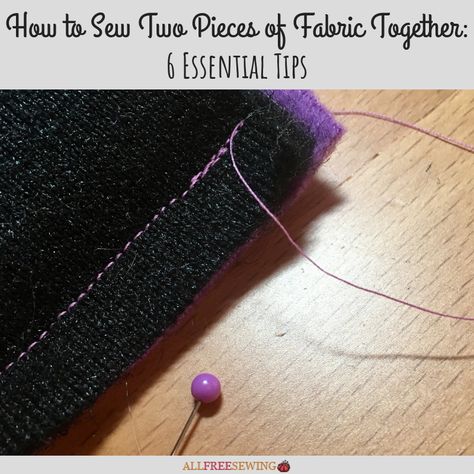 Connecting together two pieces of fabric is the most important function of a sewing machine in your crafting. It’s how almost all clothing is made, as well as household and essential items like duvet covers, pillows and pillowcases, tote bags, and much more. Learn how to sew two pieces of fabric together with this page of tips and a quick tutorial.<br /> <br /> Like <a href="https://www.allfreesewing.com/Sewing-Tips-and-Tricks/Quick-Tips-How-to-Cut-Fabric-Perfectly& Thread A Sewing Machine, Gather Fabric, Summer Sewing Projects, How To Thread, Bridal Attire, Sewing School, Easy Fashion, Summer Sewing, Beginner Sewing Projects Easy