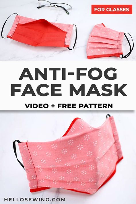 Hello Sewing, Face Mask Pattern, Face Mask Tutorial, Easy Face Mask Diy, Easy Face Masks, Mask Pattern, Diy Sewing Pattern, Easy Sewing Patterns, Diy Mask