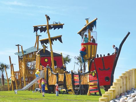 Submarine Playground, Shipwreck Playground, Pirate Ship Playhouse Plans, Pirate Playhouse, Space Reference, Pirate Ship Playhouse, Wood Playground, Campus Landscape, Children Park