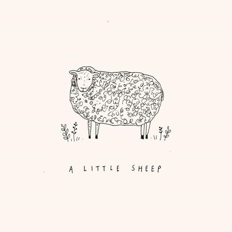 RYN FRANK Ryn Frank, Baby Sheep, Mama And Baby, Fine Line, Flower Drawing, Line Art, Sheep, Arts And Crafts, Home Decor Decals