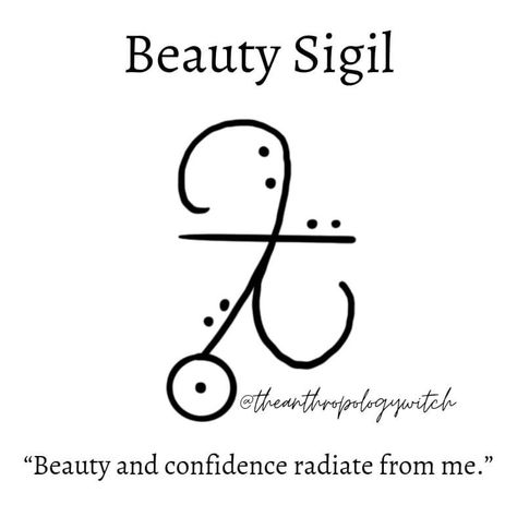 Desired Body Sigil, Beauty Sigils Witchcraft, Sigils For Manifesting, Sigils Witchcraft, Beauty Spells, Sigil Tattoo, Magick Symbols, Magia Das Ervas, Magic Spell Book