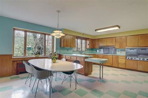 60 Spencer St, Coventry, RI 02816 | Zillow Mid Century Kitchen Ideas, Knotty Pine, Mid Century Modern Kitchen, Interior Dimensions, Mid Century Kitchen, Kitchen Farmhouse, Ranch Style Home, Mid Mod, Mid Century Modern House