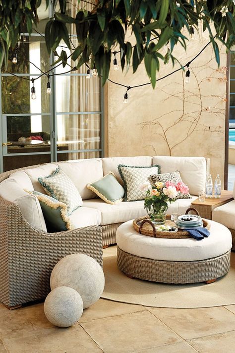 Alcove Ideas, Sunroom Furniture, Patio Sets, Exterior Furniture, Outdoor Furniture Covers, Casa Exterior, Armless Loveseat, Sunrooms, 3 Piece Sectional