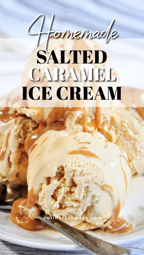 Homemade Salted Caramel Ice Cream, Homemade Caramel Ice Cream, Salted Caramel Ice Cream Recipe, Homemade Healthy Ice Cream, Vitamix Ice Cream Recipes, Ice Cream Salted Caramel, Caramel Ice Cream Recipe, Homemade Ice Cream Recipes Machine, Ice Cream Recipes Machine