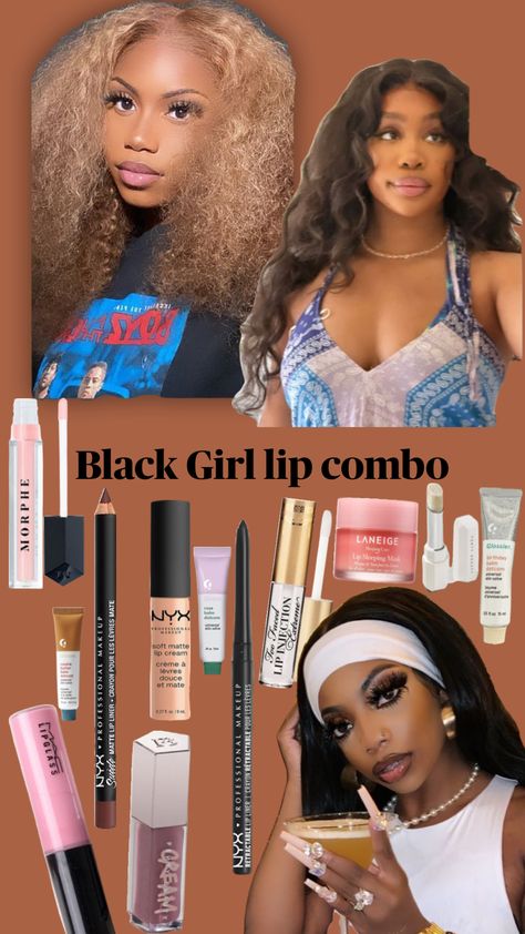 #lips #makeup #lipgloss #blackgirl #sza #dearra #niccoya #lipcombo Sza Makeup Lip, Pillow Lips Makeup, Sza Makeup, Makeup Lipgloss, Things I Want For Christmas, Lip Combos, Lip Makeup Tutorial, Lip Combo, Lips Makeup