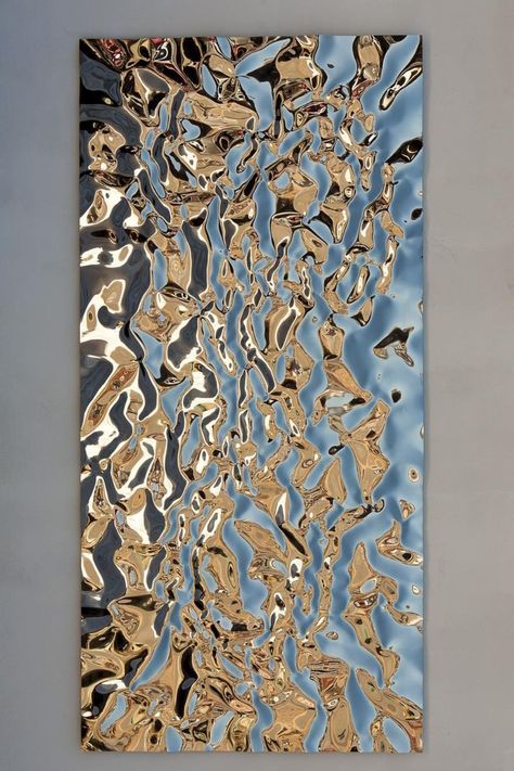 Adding a contemporary touch to your home interior, these metal wall sculptures are inspired by the beauty of light hitting the waters surface at sunset. Hand-formed from stainless steel and aluminium, they are then carefully polished for a dazzling finish.#contemporaryartist #stainlesssteelart Metal Art Installation, Stainless Steel Wall Art, Trending Wall Art, Steel Drawing, Melted Metal, Gold Metal Wall Art, Science Centre, Best Wall Art, Stainless Steel Art