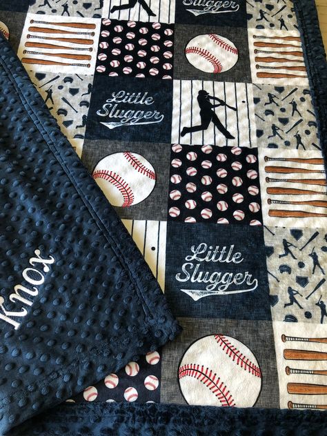 Baseball Nursery Theme, Baseball Baby Blanket, Baseball Quilt, Baby Boy Baseball, Baseball Nursery, Sports Quilts, Toddler Nursery, Baby Boy Quilts, Baseball Theme