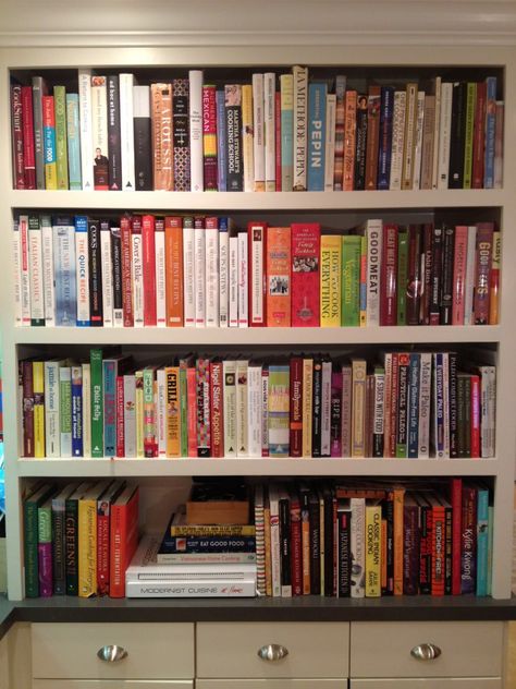 Cookbooks!! Kitchen Bookshelves, Cookbook Library, Cookbook Organization, Kitchen Bookshelf, Old To New, Food Receipt, Kitchen Cookbook, Cook Books, Cookery Books