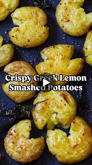 4.3K views · 95 reactions | Looking for a great potato dish that disappears in seconds? These Crispy Greek Lemon Smashed Potatoes are it!

Great roasted potatoes are a Greek family classic. These get an extra punch, literally, to morph into Crispy Greek Lemon Smashed Potatoes – soft and tender on the inside like mashed potatoes, but perfectly crispy on the outside. Buttery, too!

Here’s what you will need to prepare them 📋
🔸6 medium-sized Yukon Gold or Carisma potatoes
🔹3 tablespoons melted butter (or 2 tablespoons extra virgin Greek olive oil)
🔸2 tablespoons lemon juice (juice of half a lemon)
🔹4 cloves garlic (crushed)
🔸2 teaspoons dried oregano (divided)
🔹Pinch of salt (to taste)
🔸Pinch of pepper (to taste)
🔸½ teaspoon semolina (optional, for added crispiness)

🤫PRO TIP: add a Diane Kochilas, Greek Olive Oil, Crispy Smashed Potatoes, Lemon Potatoes, Greek Olives, Potato Recipes Side Dishes, Roasted Vegetable, Yukon Gold, Smashed Potatoes