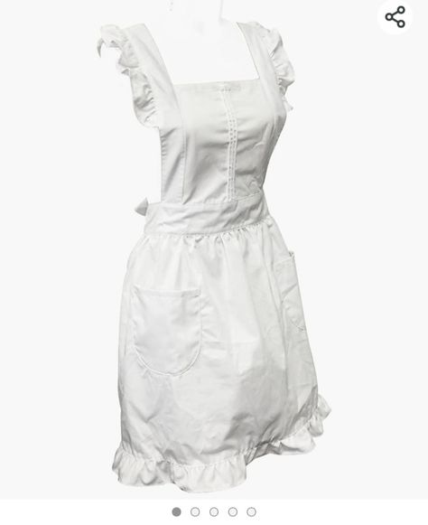 Victorian Apron, Victorian Aprons, Ruffle Apron, Dresses 1950s, White Victorian, Apron Kitchen, Retro Apron, White Apron, Victorian Lace