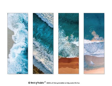 These printable bookmarks aesthetic templates have gorgeous vacation vibes and are perfect if you love the ocean. Beach Bookmarks Printable, Cool Bookmarks Printable, Printable Bookmarks Aesthetic Template, Bookmark Template Aesthetic, Summer Bookmarks Free Printable, Bookmarks Quotes Printables, Book Marks Printable Free Aesthetic, Bookmark Ideas Aesthetic Printable, Book Marks Printable Free Bookmark Template