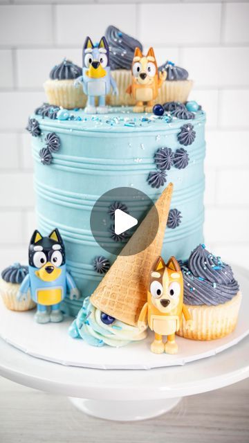 Bluey Cupcakes, Bluey Cake Ideas, Bluey Birthday Cake, Donuts Cake, Kids Party Food, Cake Boss, Last Episode, April 16, Custom Cakes