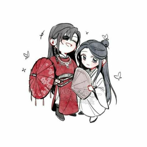 Heaven Official's Blessing, Hua Cheng, Heaven's Official Blessing, Cute Chibi, Chinese Art, Anime Chibi, Manga Anime, Art Reference, The Story