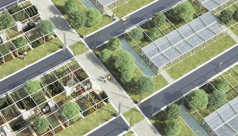 Sustainable Parking Space for an Eco-Responsible Generation Parking Lot Architecture, Green Jobs, Urban Agriculture, Green Architecture, Garden Architecture, Parking Space, Parking Design, Sustainable Energy, Urban Farming