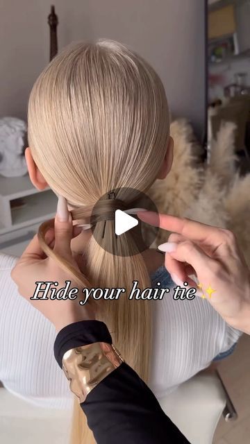 GOO GOO Hair on Instagram: "The best 𝗵𝗮𝗰𝗸 to hide your hair tie✨ @ulyana_nik_hairstylist🤍 

A small detail, but very useful in work👏🏻👏🏻

#googoohair #hairstyle #hairtips #hairhacks" Small Detail, May 23, Hair Tie, Gorgeous Hair, Hair Hacks, Hair Looks, Hair Ties, Makeup Tips, Women Empowerment