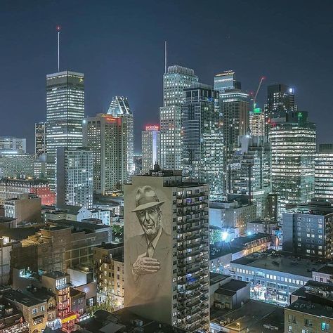 The late, great Leonard Cohen on Crescent St. [📷@night.shotz] @urbamontreal Ottawa Travel, Visit Montreal, Canada Landscape, Montreal Impact, Montreal Travel, Newfoundland Canada, Leonard Cohen, Of Montreal, Montreal Quebec