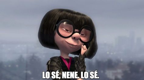 Para ti el mundo se trata de ir, enfrentar los problemas y ¡GANAR! Edna E Mode, Fan Behavior, Animation Films, Music Trends, Walt Disney Characters, Edna Mode, Disney Pixar Movies, Funny Iphone Wallpaper, Disney Dreams