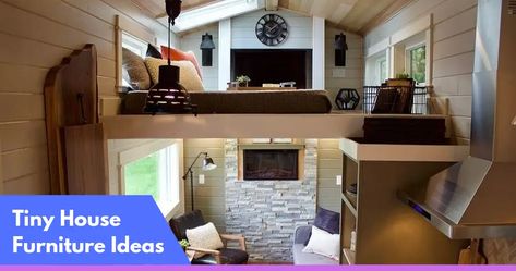 8 Brilliant Tiny House Furniture Ideas You Need To Know About | Tiny Living Life Loft Luxury, Bathroom Grey, Modern Mountain House, Tiny House Furniture, Fancy Decor, Tiny House Interior Design, Cabin In The Mountains, Best Tiny House, House Cabin