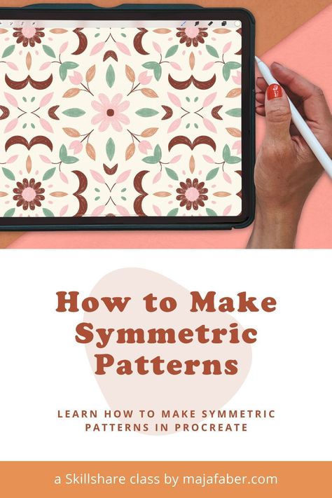 Procreate Lessons, Maja Faber, Procreate Classes, Procreate Resources, Pattern Procreate, Repeating Pattern Design, Pattern Layout, Procreate Ipad Tutorials, Ipad Tutorials