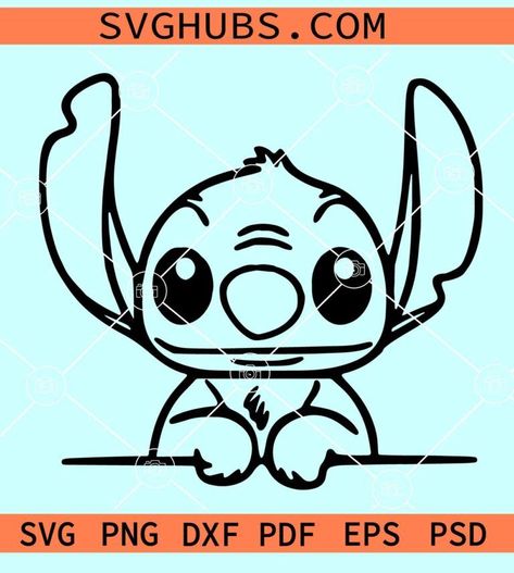 Stitch peeking SVG, Disney Stitch Svg, Stitch Svg, Disney Svg, Lilo And Stitch Svg, Funny Stitch Svg, Peeking Stitch SVG Sleeping Beauty Fairies, Stitch Svg, Baby Spiderman, Designs For Cricut, Spiderman Face, Keychain Display, Free Characters, Cross Svg, Svg Disney