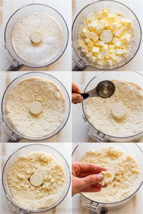 This homemade pie crust recipe yields a flaky tender crust with rich buttery flavor. It has simple, natural ingredients and uses only butter (NO SHORTENING). Learn how to roll and transfer pie dough, form a fluted pie rim, "blind bake" or pre-bake pie crust and discover surprisingly simple alternatives for pie weights. | natashaskitchen.com Pie Crust Recipe Video, Food Processor Pie Crust, Pie Crust Recipe Easy, Pie Dough Recipe, Homemade Pie Crust, Homemade Pie Crust Recipe, Easy Pie Crust, Berry Cobbler, Pie Crust Recipe