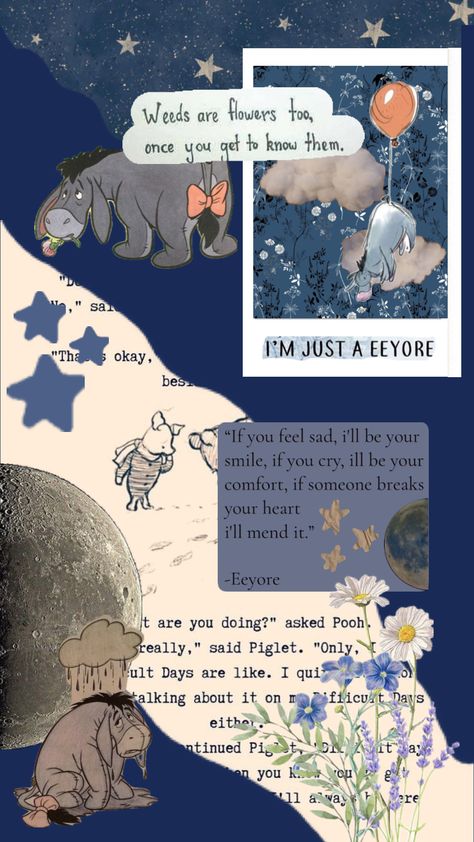 Eeyore Eeyore Lockscreen, Eeyore Wallpaper Iphone Aesthetic, Eeyore And Pooh Wallpaper, Winnie The Pooh Eeyore Wallpaper, Winnie The Pooh Background Wallpapers, Disney Wallpaper Fall, Eeyore Aesthetic, Winnie The Pooh Quote Wallpaper, Eeyore Wallpapers