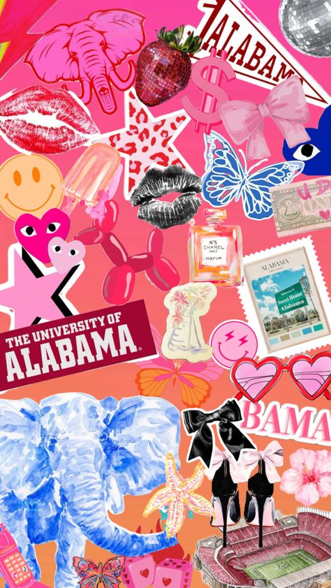 #alabamauniversity #alabama #alabamawallpaper #wallapaper #collages #backround #preppy #wallpapercollage #universityofalabama Alabama Collage Wallpaper, Alabama Wallpaper, Sweet Home Alabama, Preppy Wallpaper, Alabama Football, University Of Alabama, Roll Tide, Alabama, Phone Wallpaper