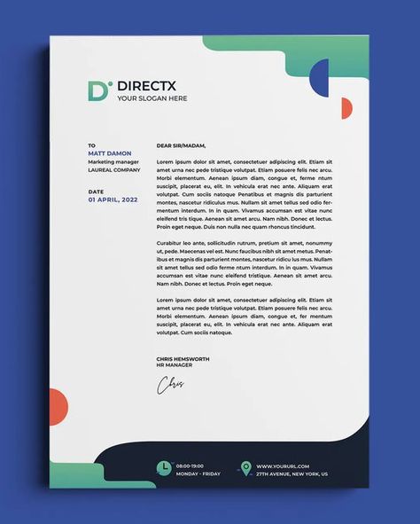 Corporate Letterhead Design Template PSD Header Document Design, Document Header Design, Graphic Design Letterhead, Letterhead Design Inspiration Creative, Kop Surat Design, Letterhead Design Branding, Letterhead Layout, Header Design Ideas, Free Letterhead Template Word