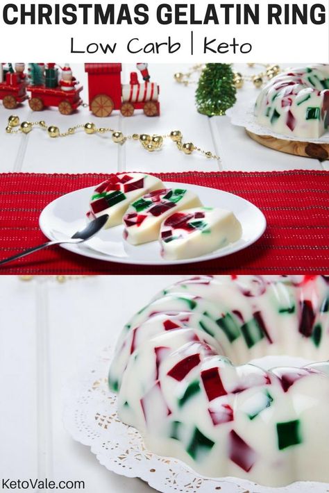 Keto Jelly Dessert, Keto Jello Recipes, Christmas Jello Mold, Christmas Jello Salad, Raspberry Food, Keto Jello, Christmas Jello, Jello Gelatin, Keto Treats