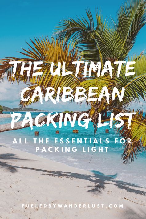 The ultimate packing list for a Caribbean Vacation. No matter what Caribbean island you're headed to, this is the perfect carry-on only packing list that covers everything you need. #caribbeanvacation #caribbeanisland #caribbeanpackinglist #caribbeanvacationcouple #caribbeancheap #caribbeanideas #caribbeandestinations Caribbean Packing List, St Marteen Island, Carribean Travel, Virgin Islands Vacation, St Thomas Virgin Islands, Beach Vacation Packing List, Vacation Checklist, Vacation Packing List, Ultimate Packing List