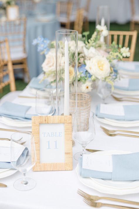 A Coastal Wedding in Emerald Isle - ashleyclarkepavlickphotography.com Beachy Wedding Table Decor, September Coastal Wedding, Blue Coastal Wedding Theme, Coastal Grandma Wedding Aesthetic, Coastal Beach Wedding, Coastal Chic Wedding Decor, Boho Coastal Wedding, Blue Beach Wedding Theme, Light Blue And Green Wedding