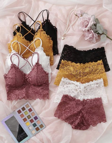 MakeMeChic Women's Lingerie Set Matching Lace Bra and Panty Set. Comissions earned. #amazon #fashion #cute #aesthetic #underwear #sexy Criss Cross Bra, Looks Party, Bra And Panty Sets, Bras And Panties, Trendy Fashion Women, Bra Set, Bra Women, French Style, Lace Bralette