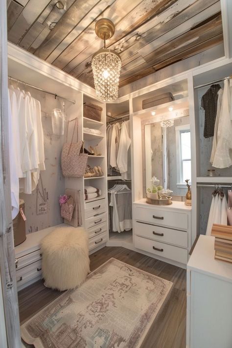 Closet Ideas For Small Spaces Bedroom, Diy Walk In Closet, Small Walk In Closet, Small Closet Space, Dream Closet Design, Luxury Closets Design, Closet Renovation, Small Space Bedroom, Closet Remodel