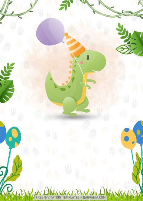 Dinosaur Birthday Invitations Templates, Safari Drawing, Dinosaur Invitation Template, Jungle Dinosaur, Dino Birthday Invitations, Dino Party Invitation, Dinosaur Birthday Card, Dinosaur Invitation, Dinosaur Birthday Party Invitations