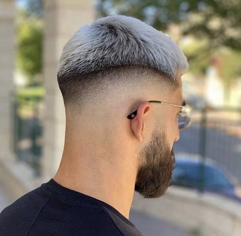 Cool Mens Haircuts, Beard Hairstyle, Men Hair Color, Faded Hair, Haircut Designs, Men Haircut Styles, Cool Hairstyles For Men, Faux Hawk, Mens Haircuts Fade