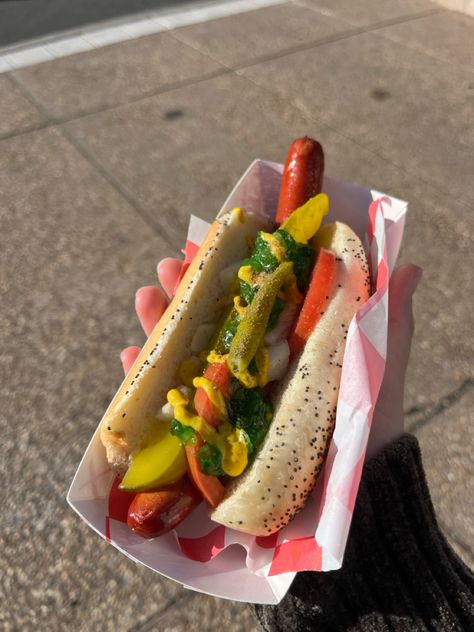 #chicago #chicagodog #hotdogs Chicago Dogs, Chicago Hot Dog, Chicago Dog, Chicago Food, Summer Mood, Hot Dogs, Dream Life, Mood Board, Chicago